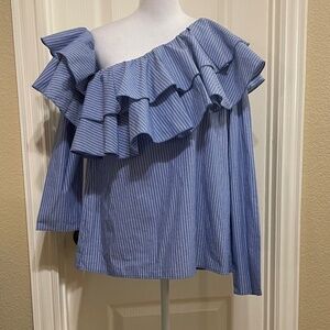 Karlie One Shoulder Ruffle Top
